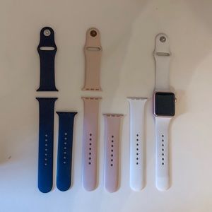 Apple Watch series 1 rose gold / 3 apple bands